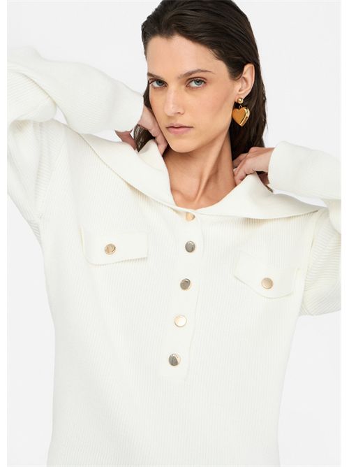 Maglia con maxi collo LIU JO | MF5373MS99E/10701